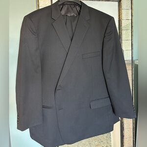 Black wool blend matching suit